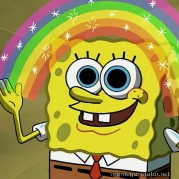 Imagination SpongeBob meme template
